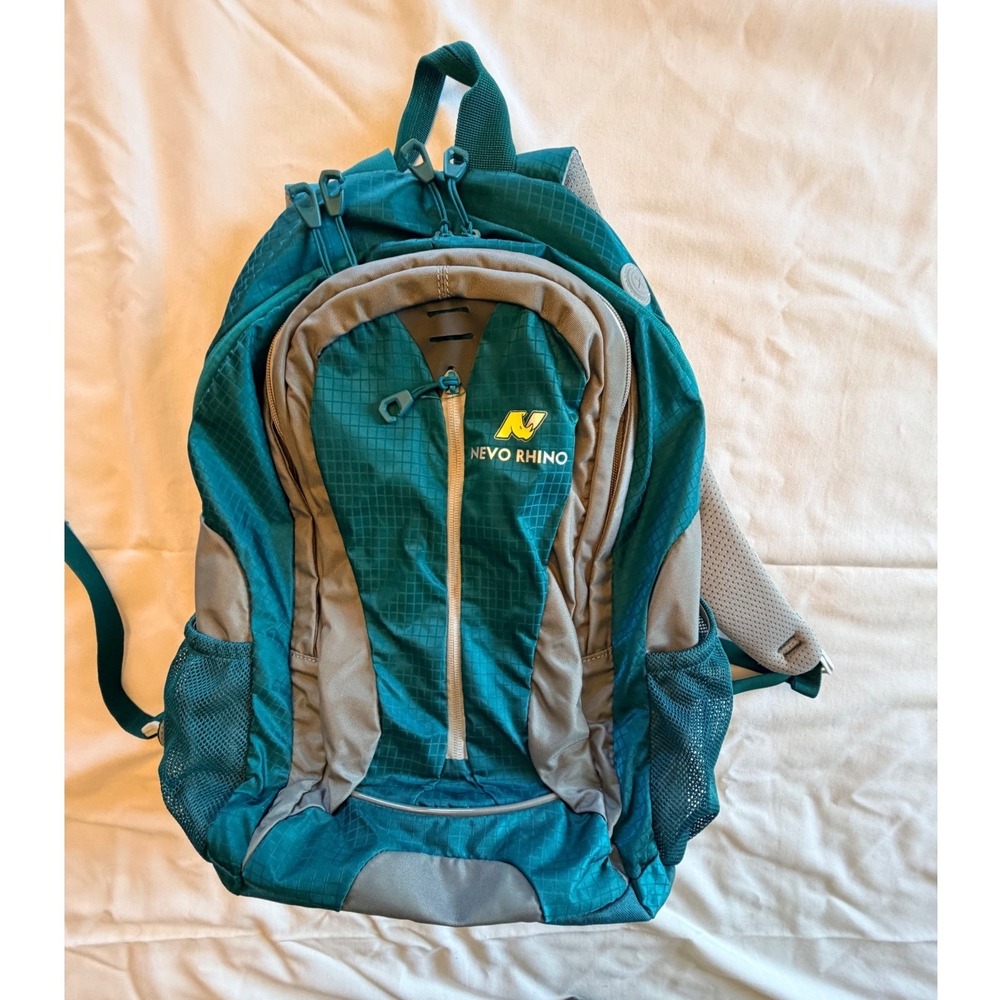 Nevo Rhino Hiking Backpack Teal Grey Ripstop Daypack Outdoor Travel Bag